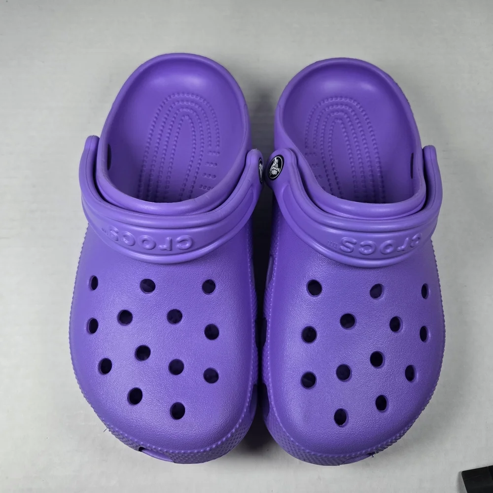 Crocs Kids Purple Classic Clog Slip-ons - Size J5 Big Girl 5